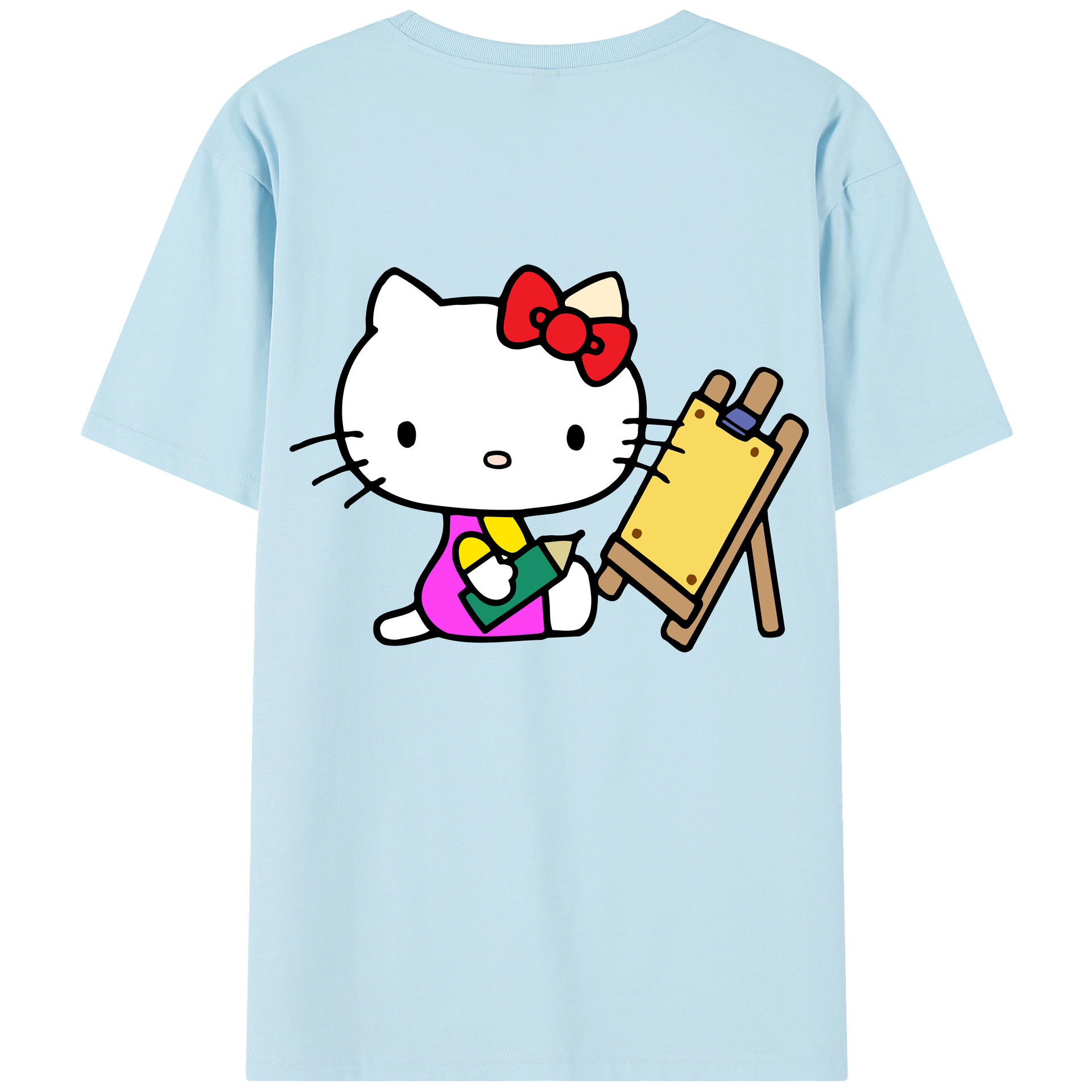 （画像用） Hello Kitty ハローキティ 綿100％半袖Tシャツ（背面プリント）